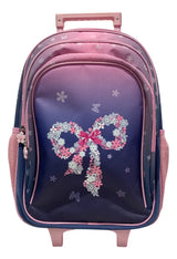 Mochila Carrito Escolar Moño 18 Pulgadas Zykl008 Shine Violeta