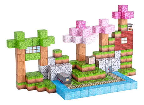 Bloques Magnéticos Cubos Steam Minecraft Pink Shine 3016383