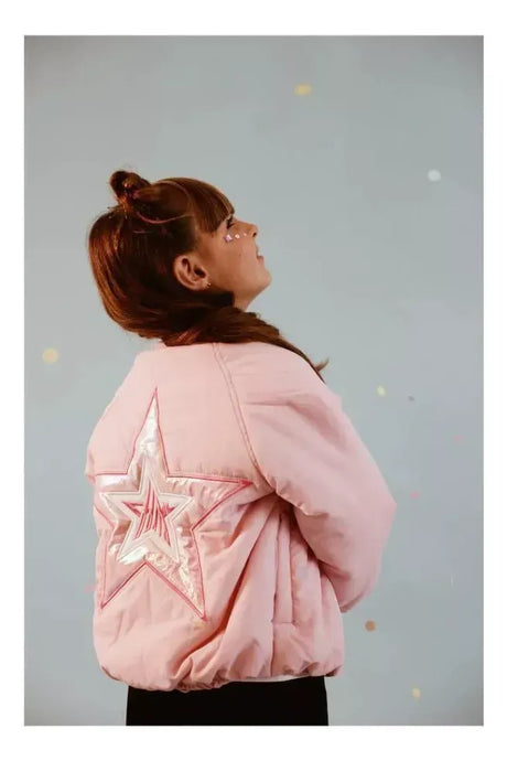 Chimola Campera Bomber Star Talle 12 Pink J05