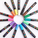 Posca Marcadores PC-3M de punta mediana en caja de dieciseis colores MUNPC3ME16