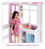 Barbie Casa 2 Pisos Amueblada Para Muñecas Hcd48 Mattel