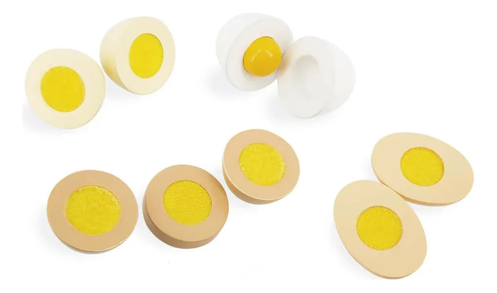 Janod Juego Encastre Huevera Con 4 Huevos De Madera J06593