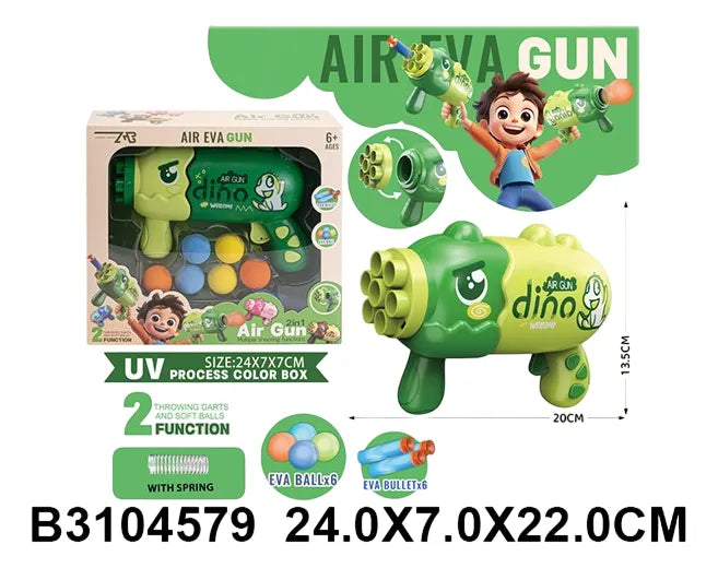 Pistola Dino Lanza Pelotas Air Eva Gun 2 En 1 3104579