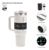 Wanderlust Vaso Termico Con Bombilla 1200ml Blanco 40123