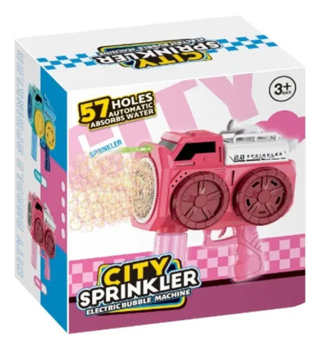 Pistola Burbujero Doble Recargable Con Luces Kb1355 Shine Rosa