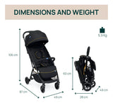 Chicco Coche de Paseo Glee Uneven Black 08087068730000
