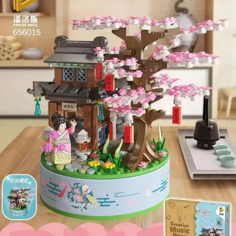 Panlos Bricks Caja Musical Casa Del Árbol Sakura 660pzs 2268201