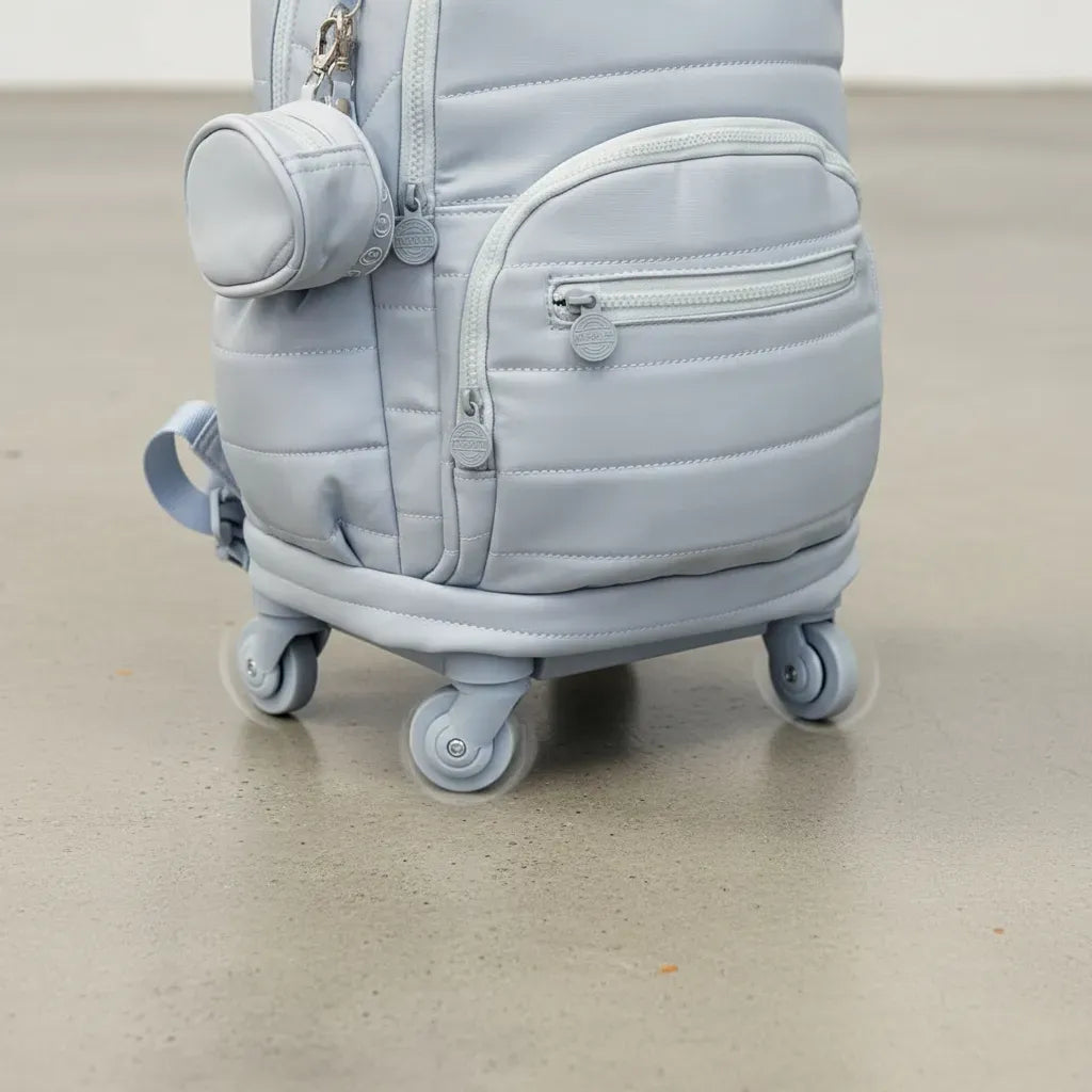 Mochila Carrito Escolar 18 Pulgadas Sl2501c Kinderland Celeste