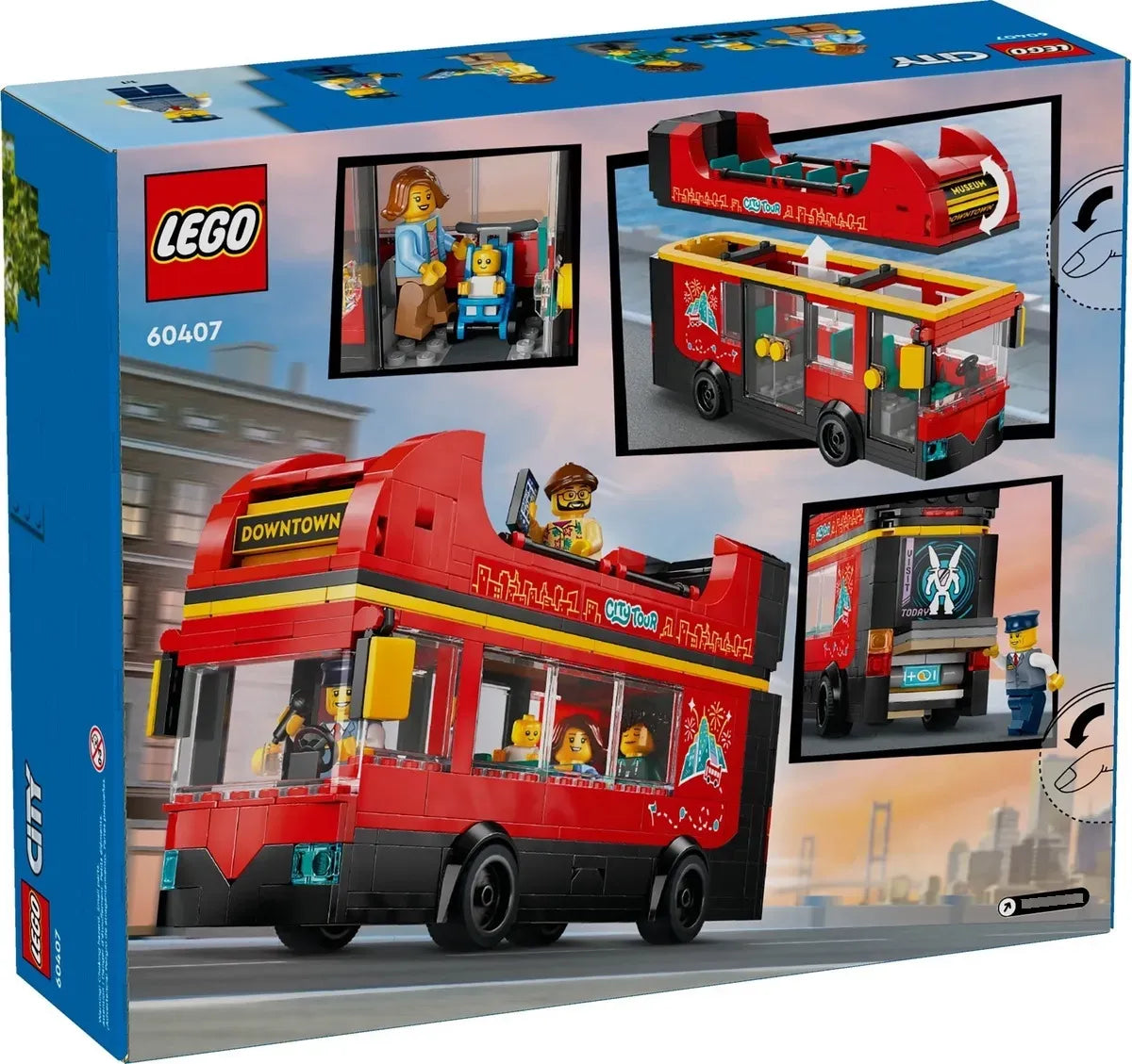 LEGO City Autobus Turistico Rojo de Dos Plantas 407