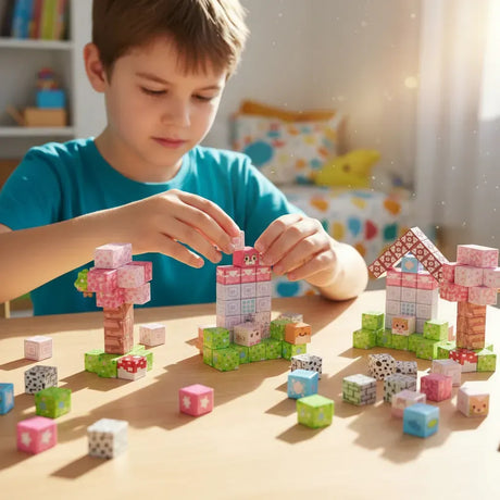Bloques Magnéticos Cubos Steam Minecraft Pink Shine 3016384