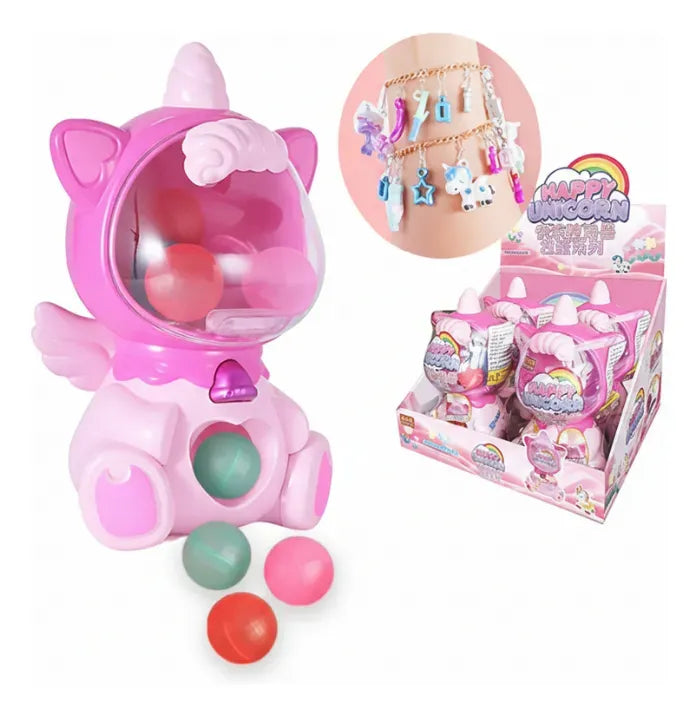 Mini Maquina Expendedora de Unicornio Rosa KL444 Shine