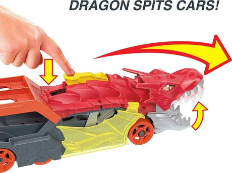 Hot Wheels Camión Transportador Dragón Lanzador Gtk42 Mattel