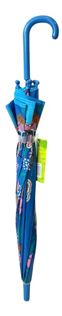 Paraguas Lilo y Stitch Azul con Flores 27156