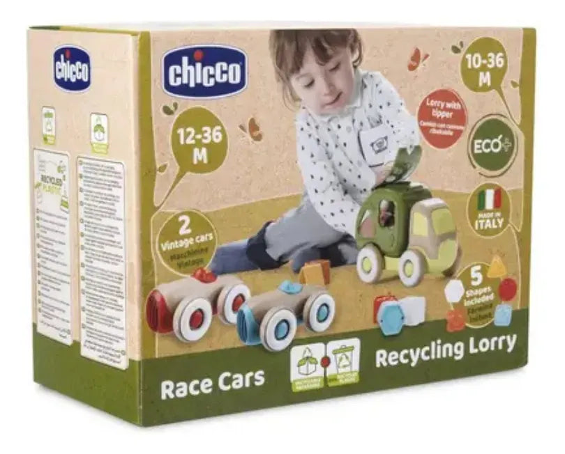 Chicco Racer Cars & Recycling Lorry Pack x3 Eco+ 12356
