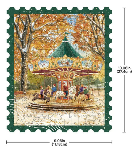 Robotime Rowood Puzzle 3d Golden Autumn Carousel Ta008