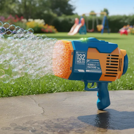 Pistola Burbujero Recargable Automática Con Luces Kb1280 Azul Shine