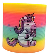 Resorte Arcoiris Estampado Unicornio Ikspr002