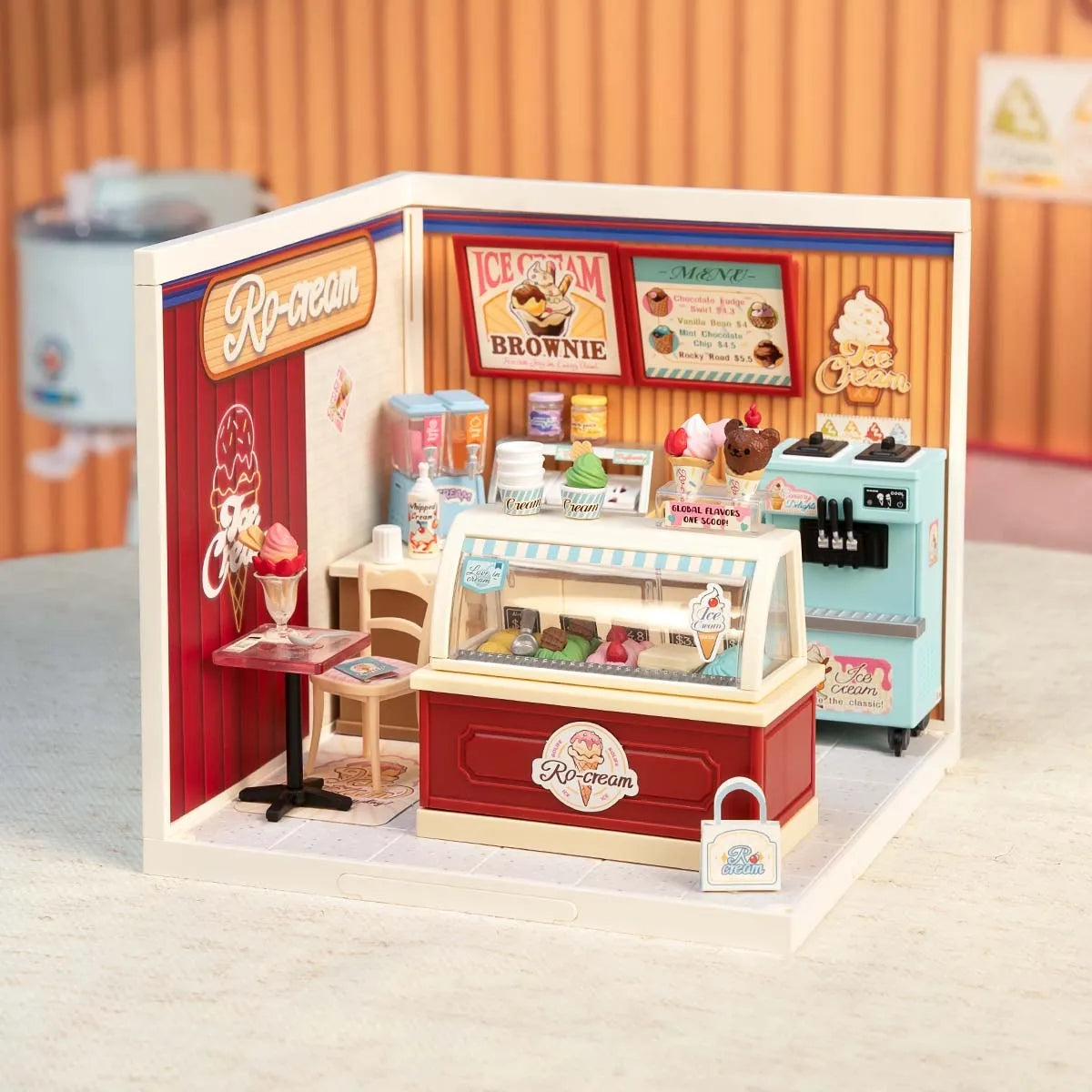 Robotime Puzzle 3d Mini Ice Cream Store Rolife Dw018b