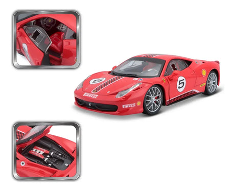 Bburago 1:24 Ferrari 458 Challenge Rojo 18-26302