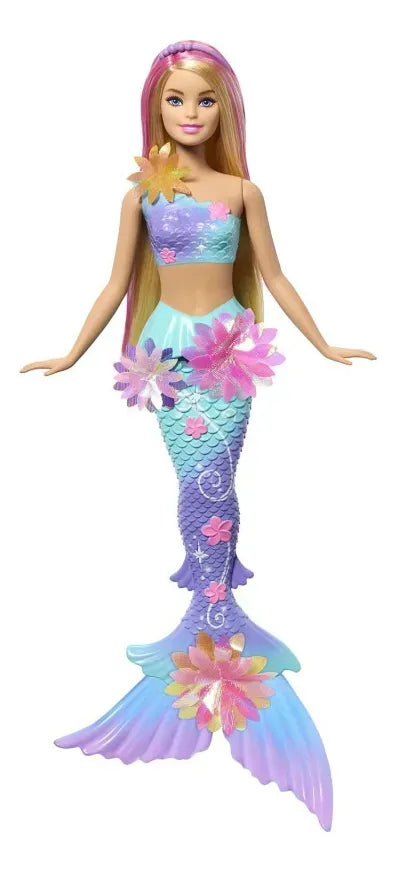 Barbie Muñeca Sirena Magica De Flores Jdm72 Mattel