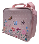 Combo Escolar Mochila Flores 18p + Lunchera Zykl006 Shine Rosa