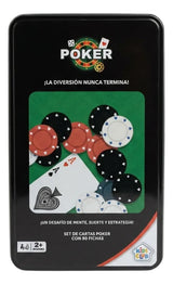 Set De Cartas De Poker En Lata 80 Fichas Kids Club 56541