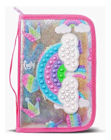 Footy Cartuchera rigida con un cierre Rainbow Pop It F63004.01.UNICO
