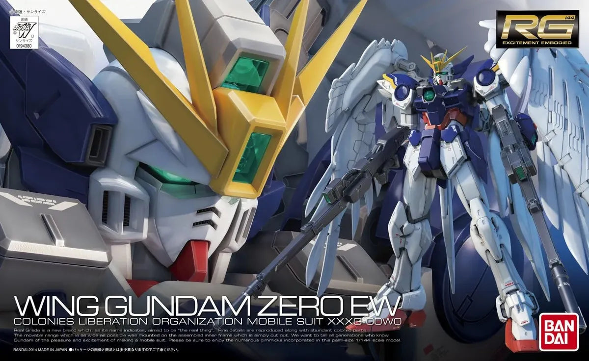Bandai Hobby Gundam RG 1/144 XXXG00W0 Wing Gundam Zero Ew Model Kit 2279763