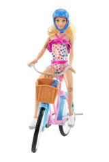 Muñeca Barbie Set De Juego Con Bicicleta Hby28 Mattel