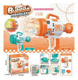 Pistola Burbujero Con Luces Automática Recargable Kb1142 Naranja Shine