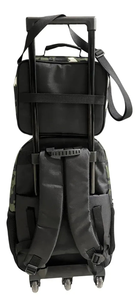 Combo Escolar Mochila 18p + Lunchera Skater Zykl001 Shine Negro