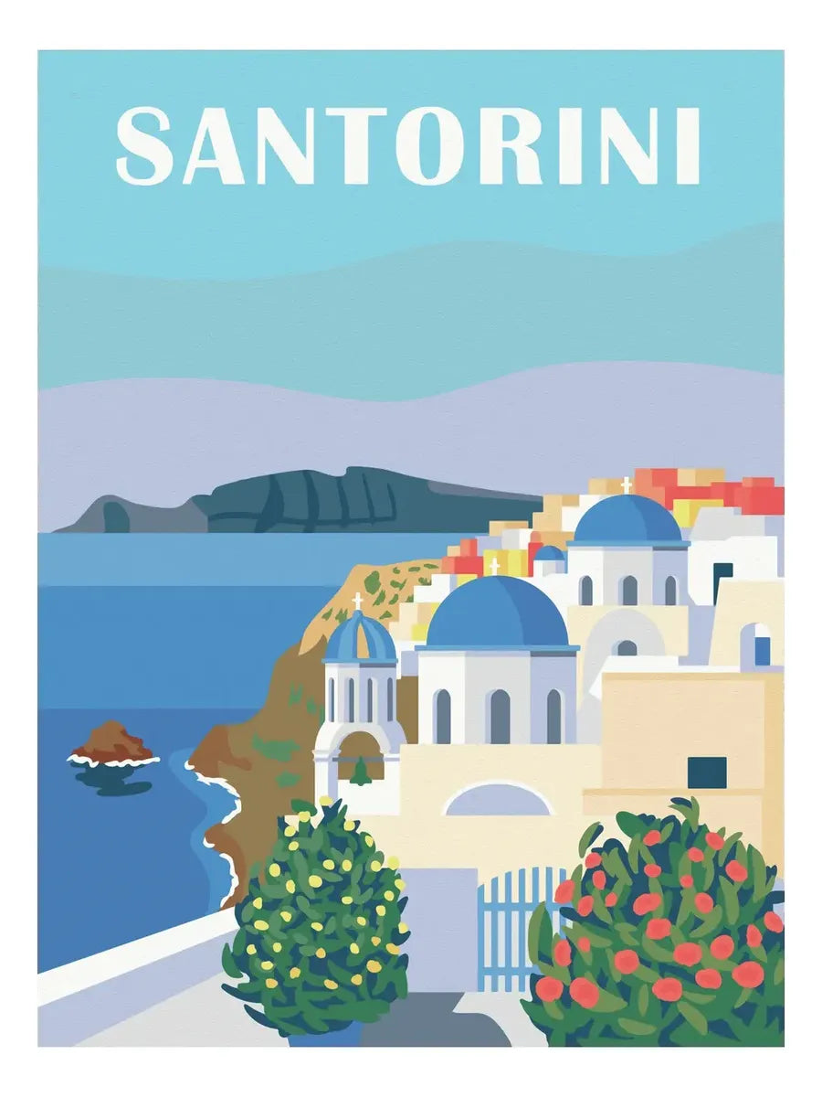 Ravensburger CreArt Serie B Canvas Pinta Por Numeros Santorini 23906