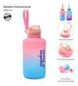 Botella Motivacional Degrade Multicolor 2000ml 40576