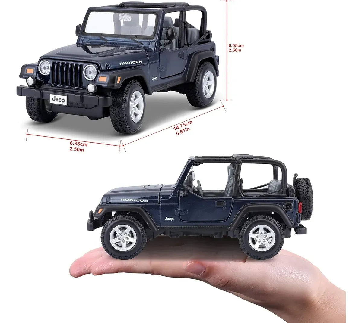 Maisto 1:27 Jeep Wrangler Rubicon Azul Metalizado 31245