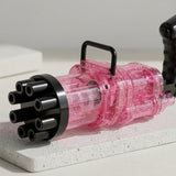 Pistola Burbujero 8 Agujeros Glitter A Pila Con Luces Kb1124 Rosa Shine