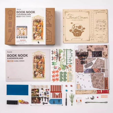Robotime Puzzle 3d Rincon Floral Book Nook Tgb09 Rolife