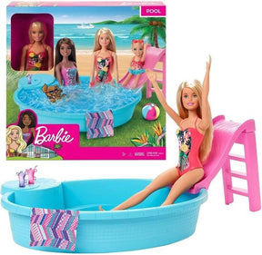 Muñeca Barbie Con Piscina Glam Ghl91 Mattel