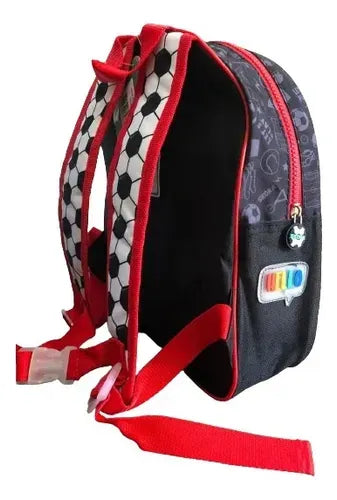 Mochila C/Luz Petit Termoformada Futbol Red 22x30x10cm 12P 41319