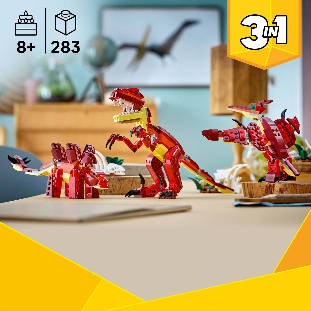 Lego Creator 3 En 1 Dinosaurio Feroz 31379 - vista 2
