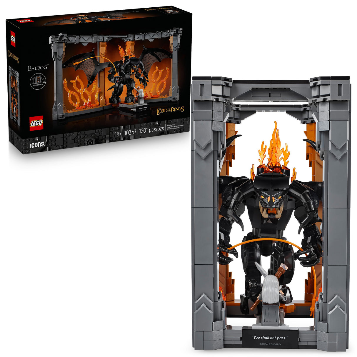 Lego Icons Señor De Los Anillos Balrog Book Nook 10367 - vista 2