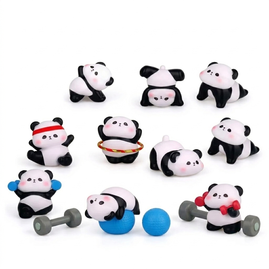 Figura Sorpresa Osito Panda Entrenamiento Fit Kl923