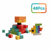 Bloques Cubos Stem Magnéticos Magnetic Blocks Shine 48PCS 2886641