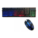 Kit Gamer Teclado Y Mouse Aoas M300 Retroiluminado Shine