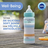 Chicco Mamadera Wellbeing Colors con sistema anticolicos 4M+ 00028637210370