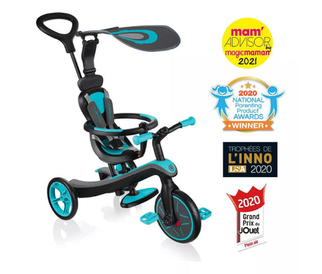 Globber Triciclo Explorer Trike 4 en 1 Teal 632-105-2