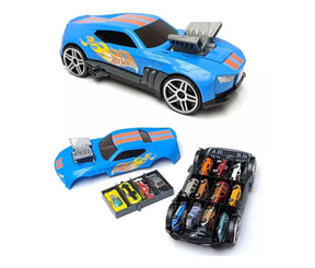 Hot Wheels 2en1 Auto Con Maletin Guardacocoches Hwcc15