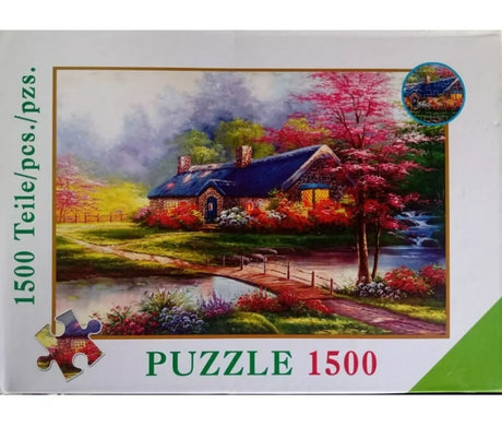 CASA EN EL RIO PAISAJE PRIMAVERA 8814 1500 PCS JIGSAW PUZZLE 1970536