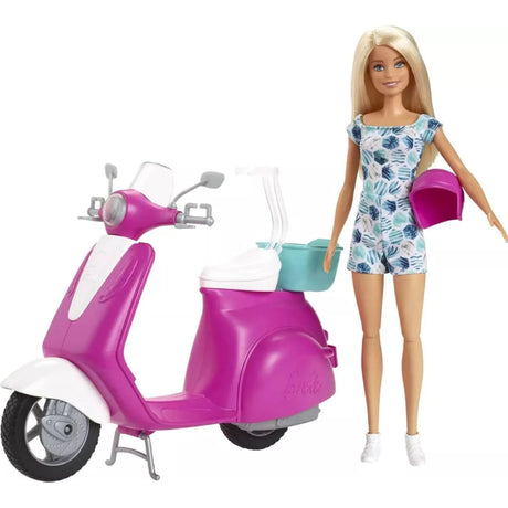 Barbie Muñeca y Moto Scooter GBK85