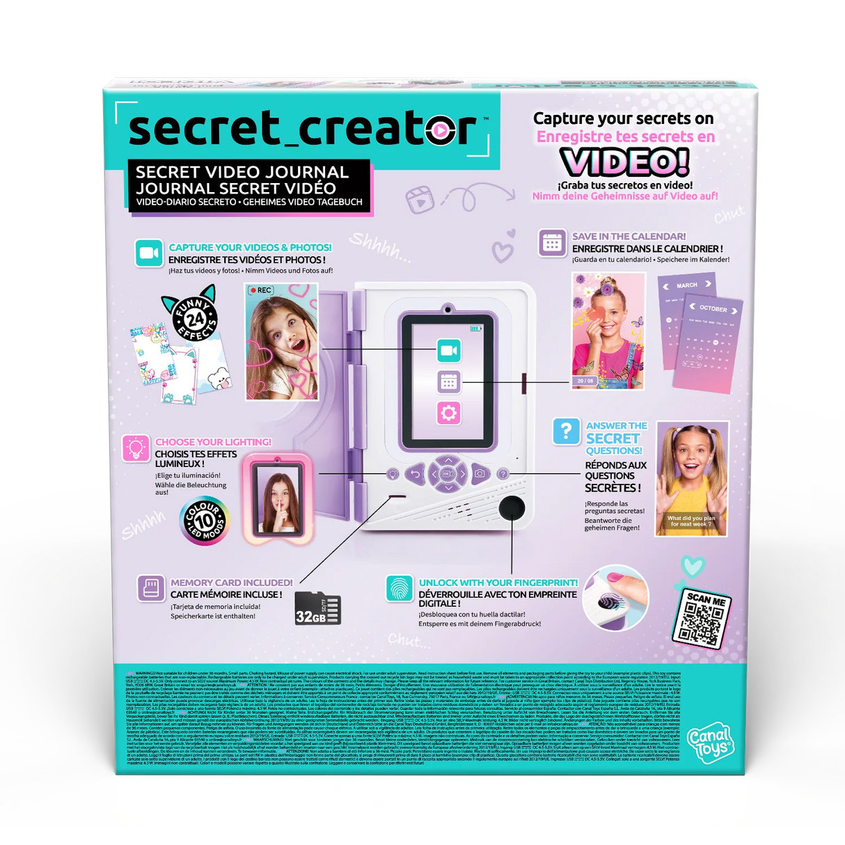 Secret Creator Diario De Video Secreto Camara Y Huella Nf043