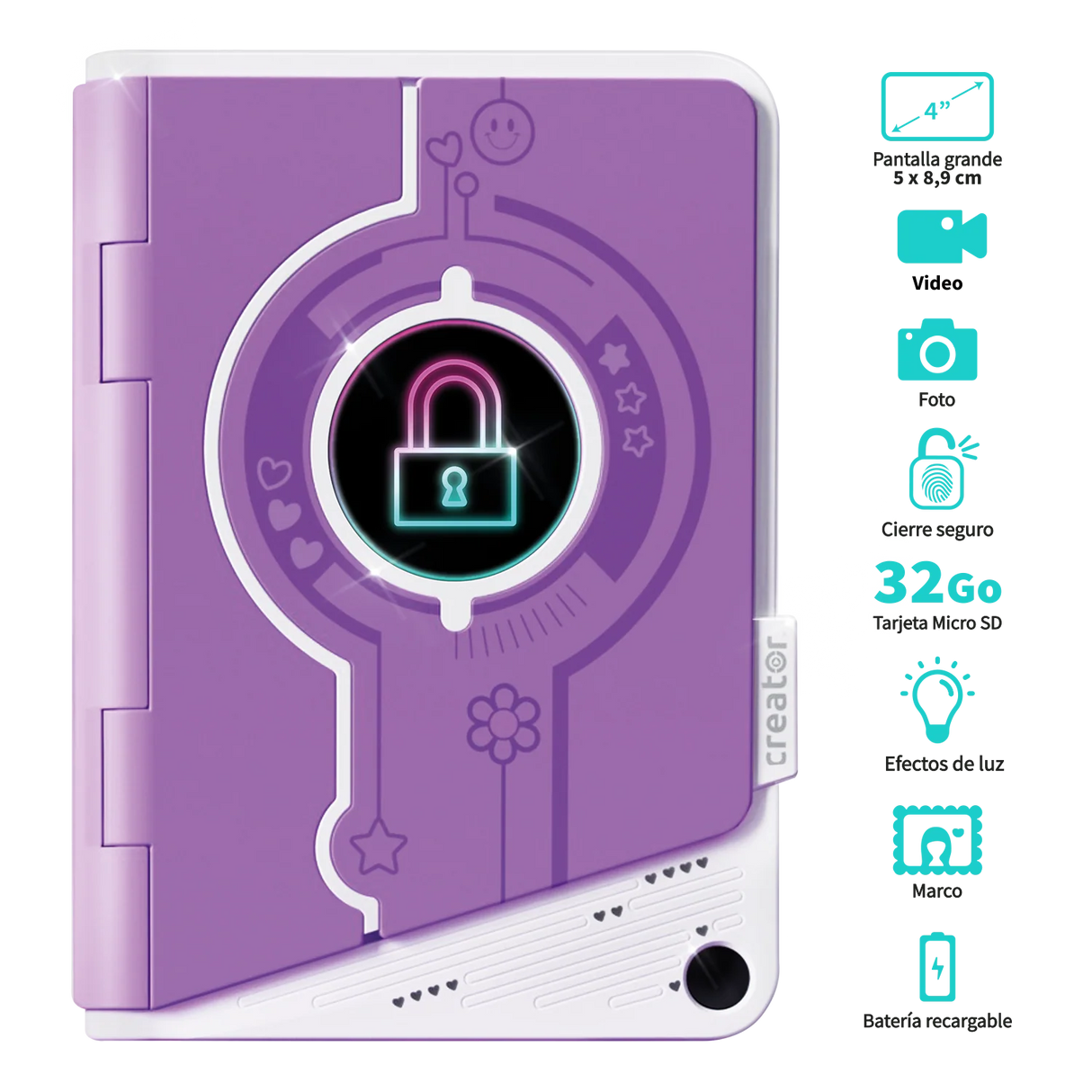 Secret Creator Diario De Video Secreto Camara Y Huella Nf043